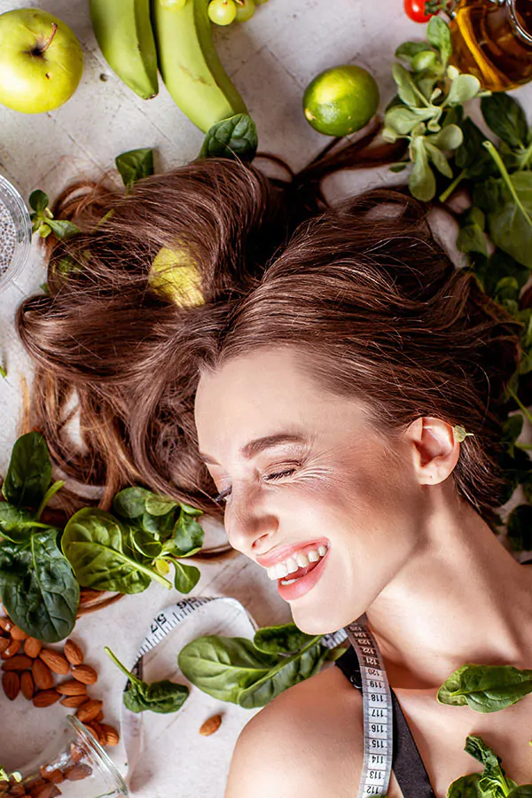 Alimentazione sana, crescita del capello e azione anti-caduta